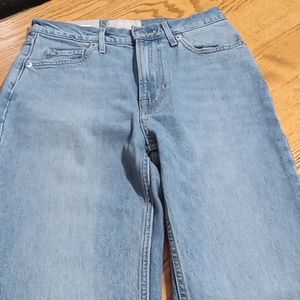 EVERLANE Womens 25 Jeans DENIM CROP New FADED BLUE CHALK STRAIGHT Work Casual